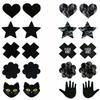 CLOHO Self Adhensive Nipple Covers Disposable Lingerie Breast Pasties Petals, 10pairs4, Medium view 1