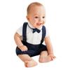 2pcs baby clothes set Toddler Baby Infant Boys Outfits Bow Tie+T-shirt+Pants Kids Clothes Set view 1