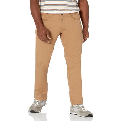 Amazon Essentials Men's 5-Pocket Comfort Stretch Chino Pants, Light Khaki Brown, 32W x 30L