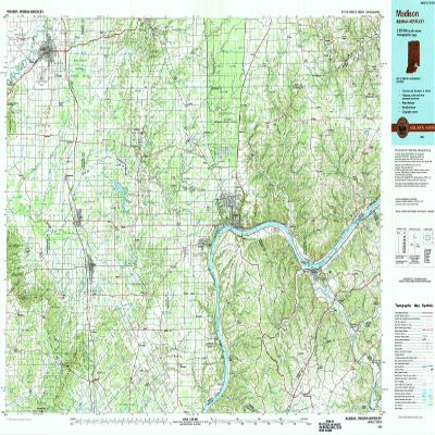 YellowMaps Madison in topo map, 1:100000 Scale, 30 X 60 Minute, Historical, 1990, Updated 1991, 24.1 x 39.9 in - Tyvek