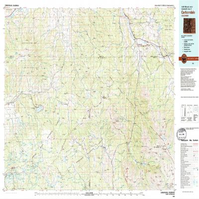 YellowMaps Carbondale CO topo map, 1:100000 Scale, 30 X 60 Minute, Historical, 1982, Updated 1983, 24 x 39.9 in - Tyvek