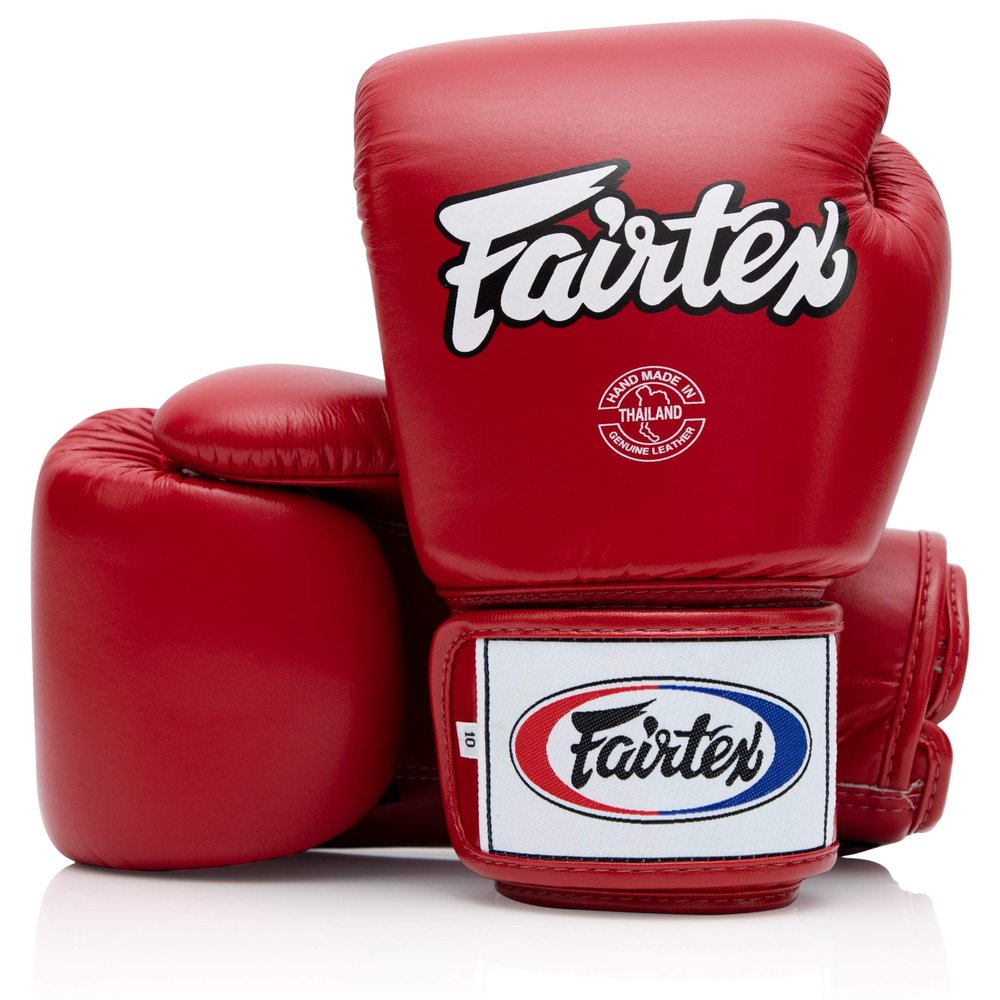 Fairtex BGV1 Muay Thai Boxing Training Sparring Gloves for Men, Women, Kids| Premium Quality, Light Weight & Shock Absorbent 14 oz Boxing Gloves -Red