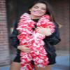 Featherless XL Super-Sized Faux Feather Boa (Made of Yarn) - U.S. Patent # D814,740. Cut to Length. Made in America (XL, Red White) view 4