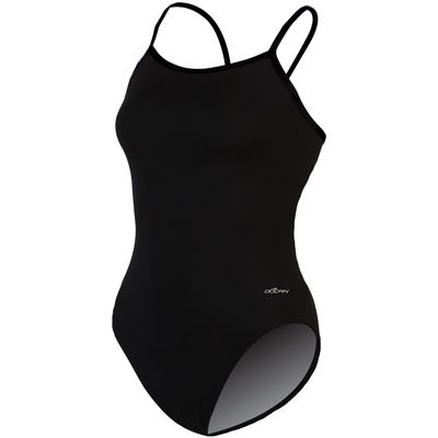 DOLFIN Women's Varsity Solid String Back,Black (790),40