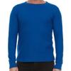JMR Mens Thermal Shirt Long Sleeve - Heavyweight 100% Cotton Waffle Weave Top, Warm Breathable Base Layer or Standalone Cold Weather Essential (Royal Blue) view 1