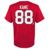Outerstuff Patrick Kane Chicago Blackhawks #88 NHL Youth Player T-Shirt Red (Youth Large 14/16) view 1