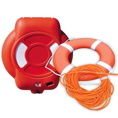 Guardian Life Ring Cabinet with 24" Life Ring and Rope (Wall Mounting Fixing Kit) - USCG Approved