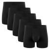 5Mayi Mens Underwear Boxer Briefs for Men Cotton Men's Boxer Briefs Black Pack of 5 XL