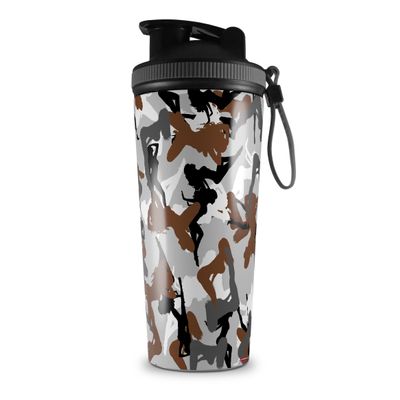 Skin Wrap Decal compatible with IceShaker 2nd Gen 26oz Sexy Girl Silhouette Camo Brown (SHAKER NOT INCLUDED)