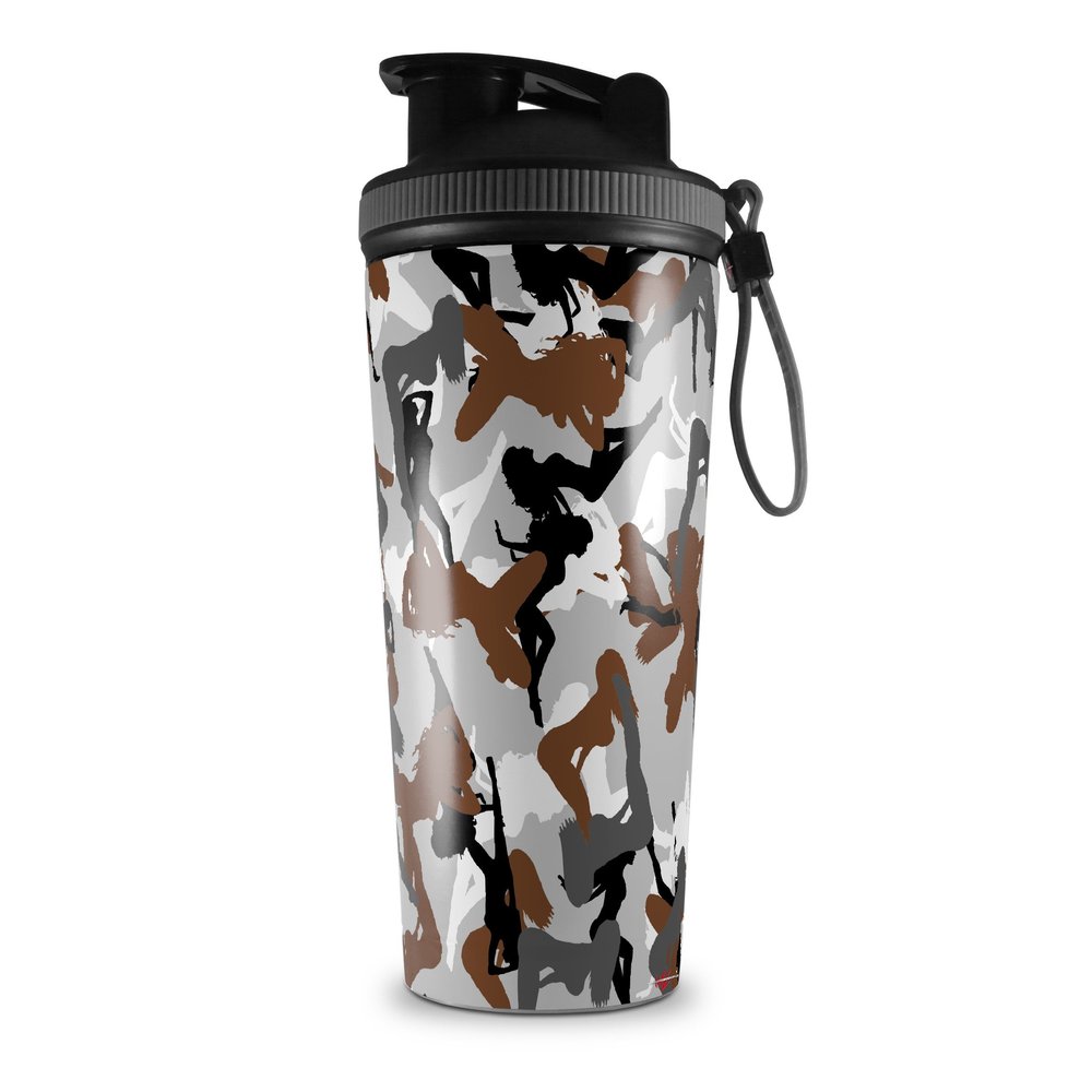 Skin Wrap Decal compatible with IceShaker 2nd Gen 26oz Sexy Girl Silhouette Camo Brown (SHAKER NOT INCLUDED)