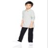 Amazon Essentials Boys' Uniform Straight-Fit Flat-Front Chino Khaki Pants, Black, 8 view 2