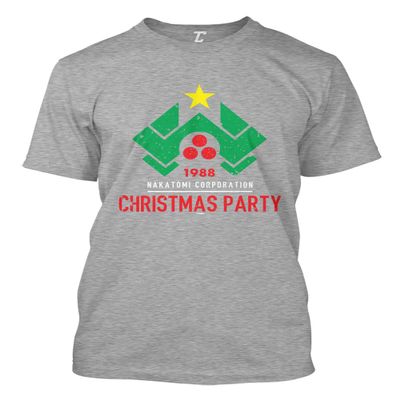 1988 Nakatomi Christmas Party - Xmas Men's T-Shirt (Light Gray, Medium)