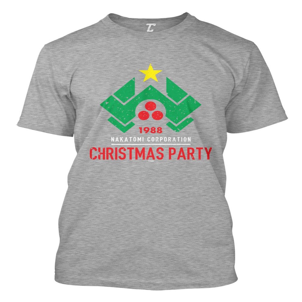 1988 Nakatomi Christmas Party - Xmas Men's T-Shirt (Light Gray, Medium)