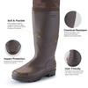 TIDEWE Hip Wader, Lightweight Hip Boot for Men and Women, 2-Ply PVC/Nylon Fishing Hip Wader Brown Size 14 view 3