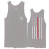 0058. American Flag Thin Red Line Firefighter Support Seal Men's Tank Top (Light Gray 2X-Large) view 1