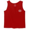 0058. American Flag Thin Red Line Firefighter Support Seal Men's Tank Top (Red, Small) view 2