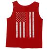 0058. American Flag Thin Red Line Firefighter Support Seal Men's Tank Top (Red, Small) view 3