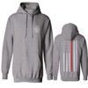 0058. American Flag Thin Red Line Firefighter Support Seal Sweatshirt Pullover Hoodie (Light Gray, Small) view 1