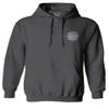 0058. American Flag Thin Red Line Firefighter Support Seal Sweatshirt Pullover Hoodie (Charcoal, Small) view 2