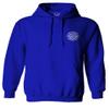 0058. American Flag Thin Red Line Firefighter Support Seal Sweatshirt Pullover Hoodie (Royal, Small) view 2