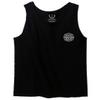 0058. American Flag Thin Red Line Firefighter Support Seal Men's Tank Top (Black, Large) view 2