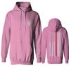 0058. American Flag Thin Red Line Firefighter Support Seal Sweatshirt Pullover Hoodie (Pink X-Large) view 1