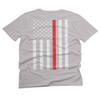 0058. American Flag Thin Red Line Firefighter Support Seal for Men T Shirt (Light Gray 2X-Large) view 3