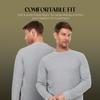 JMR Mens Thermal Shirt Long Sleeve - Heavyweight 100% Cotton Waffle Weave Top, Warm Breathable Base Layer or Standalone Cold Weather Essential (Heather Grey) view 3