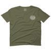 0058. American Flag Thin Red Line Firefighter Support Seal for Men T Shirt (Olive Green, 2X-Large) view 2