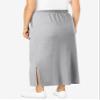 Woman Within Plus Size Petite Sport Knit Side-Slit Skirt - 38/40, Heather Grey view 2