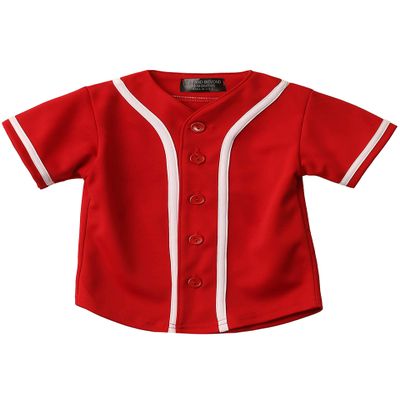 Hat and Beyond Kids Baseball Button Down Jersey (6T, 05up01_red/White)