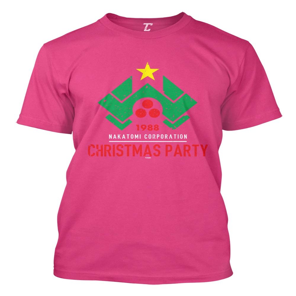 1988 Nakatomi Christmas Party - Xmas Men's T-Shirt (Pink, X-Large)