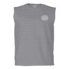0058. American Flag Thin Red Line Firefighter Support Seal Men's Muscle Tank Sleeveles t Shirt (Light Gray X Large) view 2