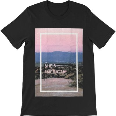 The 1975 Unisex Tee: She's American - Small - Black