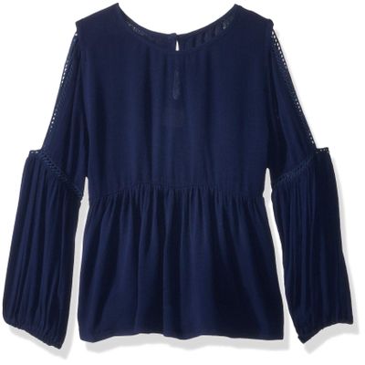 O'Neill Big Girl's Marvel Woven Top Shirt, Medieval Blue, M