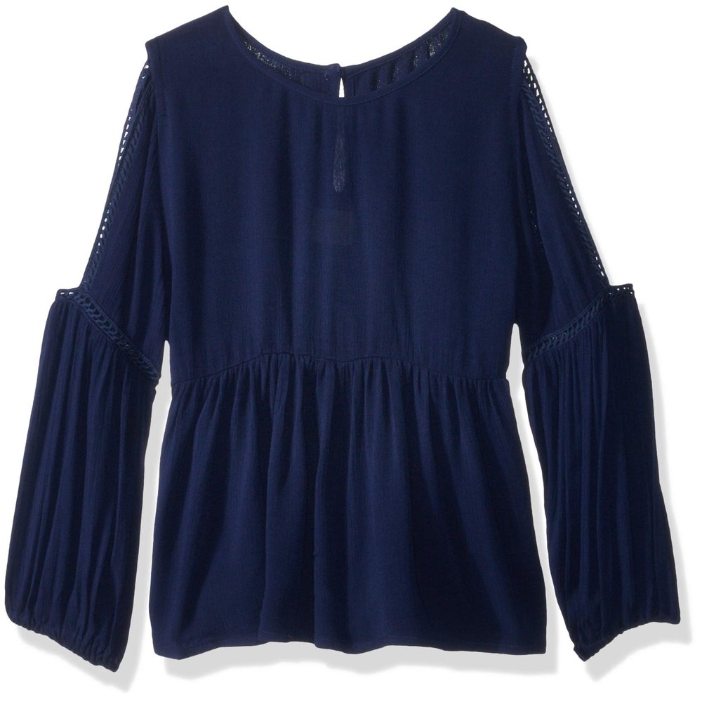 O'Neill Big Girl's Marvel Woven Top Shirt, Medieval Blue, M