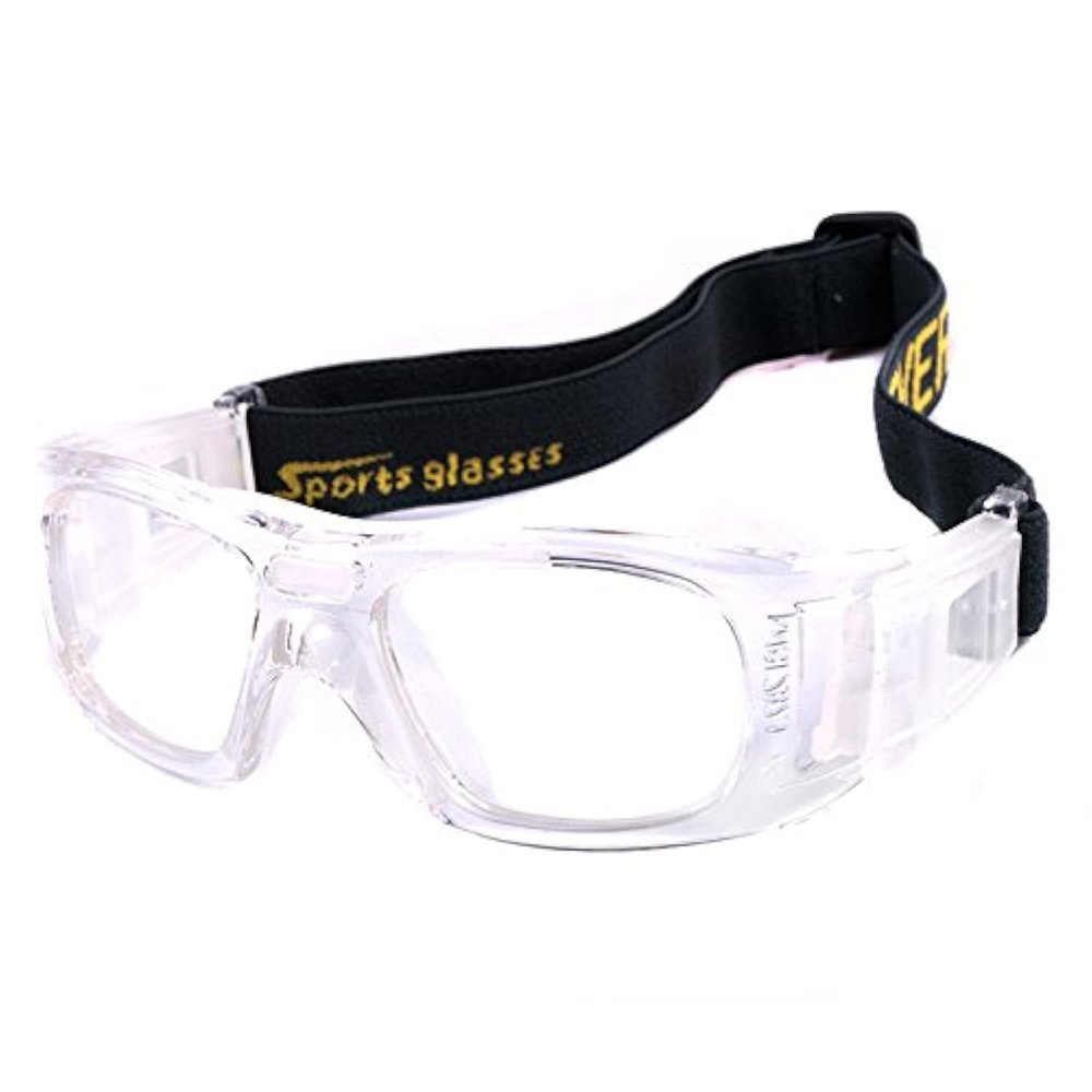 VOLOCOVERTM Outdoor Protective Sports Goggles Glasses for Basketball Football Volleyball Squash Hockey (White)
