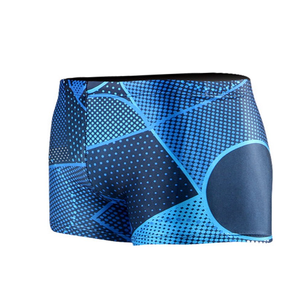 Jueshanzj Mens Swimming Trunks Quick Dry Tight Printed Swim Shorts Blue X-Large