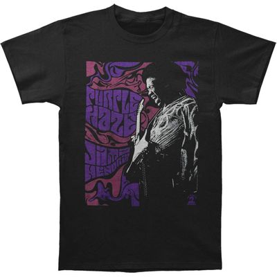Rock Off officially licensed products Men's Jimi Hendrix Purple Haze Slim Fit T-Shirt Small Black