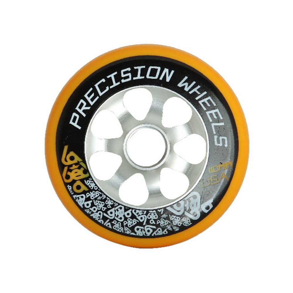 110mm Pro Scooter Wheel Labeda Precision Aluminum Core Orange High Rebound