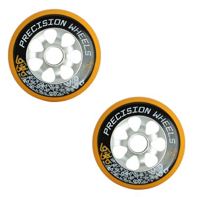 110mm Pro Scooter Wheel 2-Pack Labeda Precision Aluminum Core Orange USA MADE