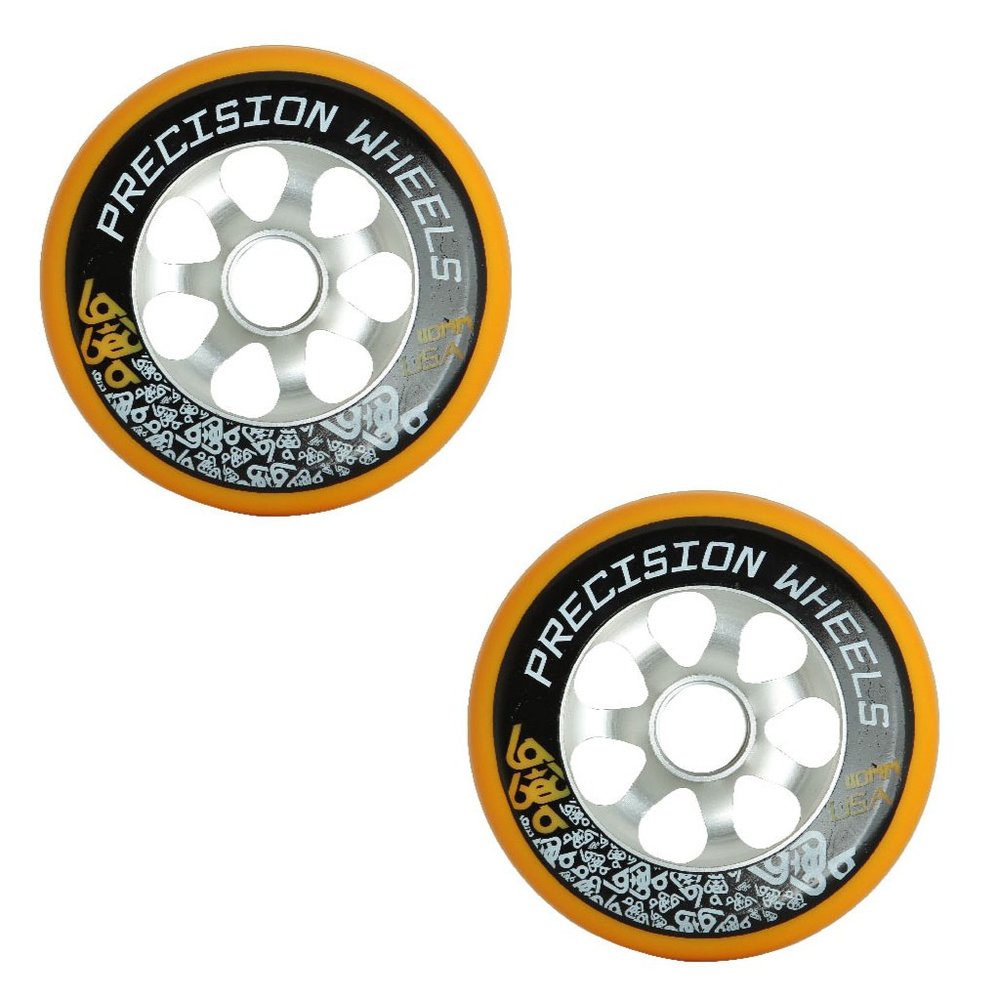 110mm Pro Scooter Wheel 2-Pack Labeda Precision Aluminum Core Orange USA MADE