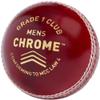 Gunn & Moore GM Leather Cricket Match Ball, Chrome Grade 1 Club, Red, Suitable for Women, and Girls Aged 13 and Over view 2