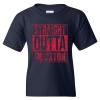 UGP Campus Apparel Straight Outta Houston Basic Cotton Youth T-Shirt - X-Large - Navy view 1