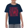 UGP Campus Apparel Straight Outta Houston Basic Cotton Youth T-Shirt - X-Large - Navy view 4