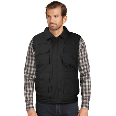 vkwear Men's Multi Pocket Zip Up Military Fishing Hunting Utility Tactical Vest (Small, Black)