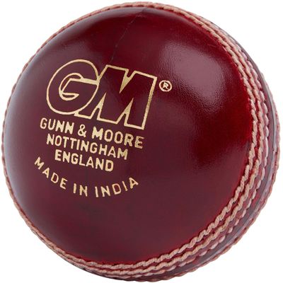 Gunn & Moore GM Leather Cricket Match Ball, Icon Grade 1 League, Red, Senior/Adult/Mens & Boys Aged 13 and Over