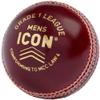 Gunn & Moore GM Leather Cricket Match Ball, Icon Grade 1 League, Red, Senior/Adult/Mens & Boys Aged 13 and Over view 2