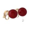 Bridal Wedding Clip Earrings No Pierced Silver/Gold Plated Charm Jewelry Pearl earrings (12mm gold red) view 3