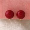 Bridal Wedding Clip Earrings No Pierced Silver/Gold Plated Charm Jewelry Pearl earrings (12mm gold red) view 4
